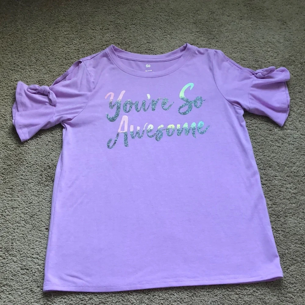 SO Top Girls Size XL 14/16 Purple 